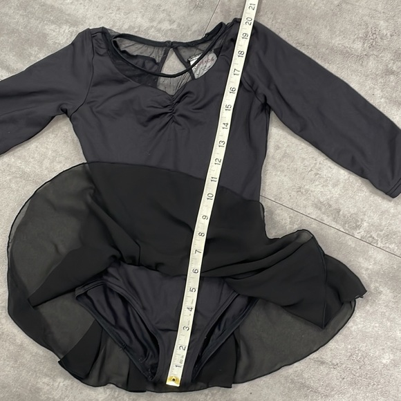 Girls medium, black Capezio dance leotard dress skirt ballet - Picture 7 of 14